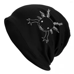 Berets Axolotl Sea Animal Caps Casual Autumn Winter Outdoor Skullies Beanies Hat Spring Warm Dual-use Bonnet Knitting Hats