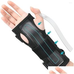 Wrist Support Carpal Tunnel Pads Brace Sprain Forearm Splint Strap Protector For Left And Right Adjustable Tightness Drop Delivery Spo Dhlwr