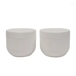 Storage Bottles 500G Empty White Facial Cream Pot Round Cosmetic Packaging Refillable Container Plastic Makeup Products Jars 10pieces
