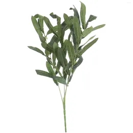 Decorative Flowers 1Pc Simulation Olive Leaves Decoration Fake Plant Flower Arrangement Supplies