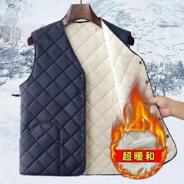 Vests Jacket Men Autumn Winter Fleece Sleeveless Jackets Clothing Waist Coat Fashion Solid Waistcoat Plus Size 6XL 240119