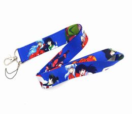 New small Whole 10pcs Popular Cartoon Inuyasha Anime Japan Mobile phone Lanyard Key Chains Pendant Party Gift Favors9883369