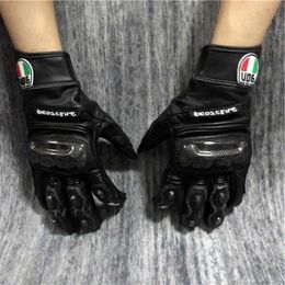Aagv Gloves Agv Rider Gloves Racing Heavy Motorcycle Riding Equipment Anti Drop Cow Leather Waterproof Breathable Summer Men and Women S025