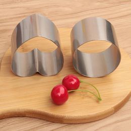 Baking Moulds Stainless Steel Mousse Ring Heart& Round Cake Decoration Mould Circle Mold Small Sizes