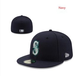 2024Fitted Caps Letter Hip Hop Size Hats Baseball Caps Adult Flat Peak For Men Women Full Closed H2-5.29 F-6