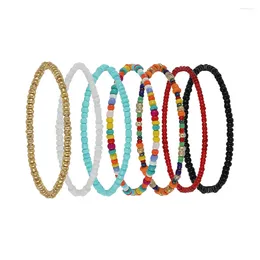 Charm Bracelets Elastic Wrist Chain Contrasting Beads Stretch Bracelet Stretchy Hand Ornaments