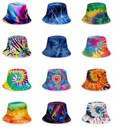 Tie Dye Bucket Hat Man Kid Woman Summer Visor Sun Outdoor Fisher Hiphop Beach Cap 38 Colors7623287