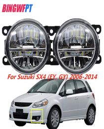 2PCS Super Bright LED Fog Lights white Car Styling Round Bumper For Suzuki SX4 EY GY 200620146403244