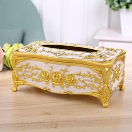 Acrylic Tissue Box Universal Luxury European Paper Rack Office Table Accessories Home Office el Car Facial Case Holder Home Dec271d