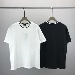 Men's Plus Tees & Polos 2024ss spring and summer new high grade cotton printing short sleeve round neck panel T-Shirt Size: m-l-xl-xxl-xxxl Color: black white 6561