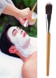 Whole 10 pcslot DIY Facial Mask Brush Makeup Brush Cosmetics Powder Foundation Brushes Bamboo Handle4443284