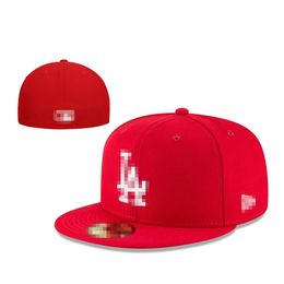 2024Fitted Caps Letter Hip Hop Size Hats Baseball Caps Adult Flat Peak For Men Women Full Closed H2-5.29 F-5