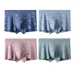 Underpants Men Modal Underwear Autumn And Winter Breathable Youth Boxer Shorts Printed Soft Fine