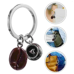 Keychains Coffee Keychain Resin Bean Zinc Alloy Cup Key Ring Birthday Party Favors Supplies Car Handbag