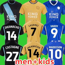 23 24 Leicester Soccer Jerseys 23 Home Away BARNES Tielemans VARDY MADDISON IHEANACHO AYOZE PRAET NDIDI DAKA LOOKMAN City Home Men Football Shirts Kids Kits