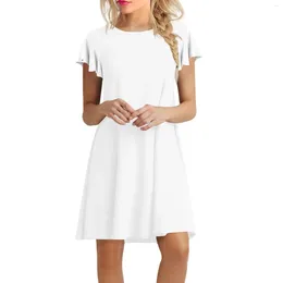 Casual Dresses Womens Summer Dress Outfits For Women Small Cute Sundresses Swing With Long Sleeves