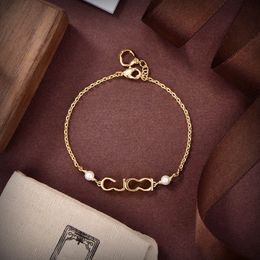 Luxury designer Jewellery Women letters Charm Bracelets Gold Necklace Earrings Jewellery Sets High-end Elegant chain bracelet Stainless Steel Copper Girls Gifts