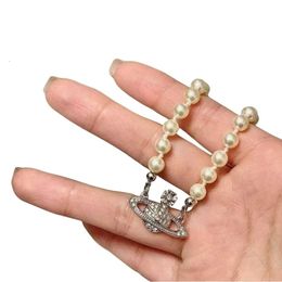 Satelliten Halskette Designer Frauen Top -Qualität mit Box Anhänger Kaiser Witwe Collarbone Kette ist Perle Individuality Halskette