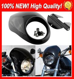 Universal Headlight Plastic Front Visor Fairing Cool Mask Bezel For 883 XL1200 Dyna Sportster FX XL Motorcycle Car Styling Headlam2861382