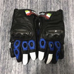 Aagv Gloves Dennis Summer Four Seasons Agv Carbon Fibre Riding Gloves Heavy Motorcycle Racing Leather Anti Drop Waterproof and Comfortable Jttj