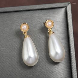 Dangle Earrings MASA Korean Fashion Simple Pearl For Women Gentle Elegant Gold Colour Drop Earring Jewellery 2024