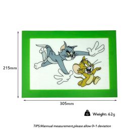 Tom and Jerry slick dab mats Platinum Cured Silicone baking mat wax pads dry herb dabber sheets jars pad