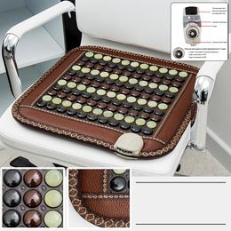 220V Infrared Heating Natural Jade Massage Mat Heated Tourmaline Rug Cushion Slab Heating Heated Mat Carpet for Office Car Home 240119