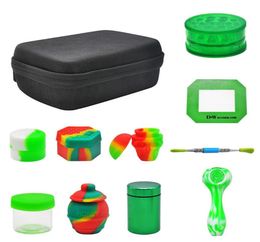 More function latest silicone smoke tool bag set box cigarette grinding titanium nail accessories formax whole8921516