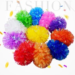 2pcs Rainbow Plastic Cheerleader Pom Ppom Girl Cheer Refuelling Props Cheerleading Pompon Pompoms Baton Hhandle NonFading 240118