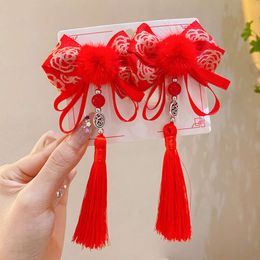 Bow Head wear Little Girl New Year Baby Chinese Accessories Hair Clip