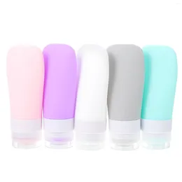 Storage Bottles 5 Pcs Silica Gel Bottle Empty Cream Boats Tube Travel Set Of Containers Lotion Silicone