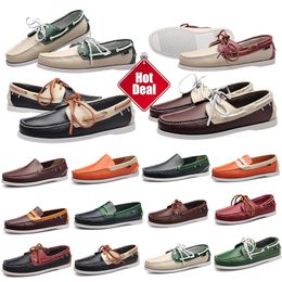 Brand Printed Men New Shoes Pattern Flat Casual Shoe Business Office Oxfords Genuine Leather Designers Metal Buckle Suede Loafer Sneaker 98