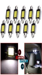 10Pcs LED Festoon 36mm Canbus COB Car Auto dome LED lamp Roof Map Interior Lights Bulbs White Lamps DE3423 DE3425 C5W 3423 DC12V2614080