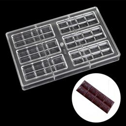 DIY Polycarbonate Chocolate bars Mould cake decoration Pastry Baking Dish confectionery tools Chocolate Candy Mold167d