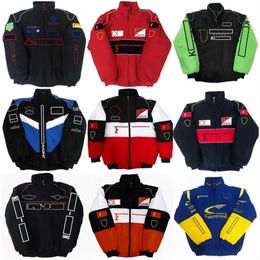 New F1 racing suit autumn and winter team full embroidery cotton padded jacket spot sales 7f