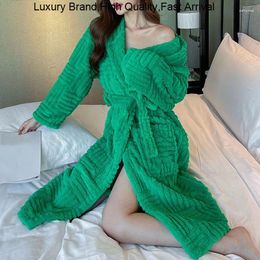Kadın trençkotları moda 2024 lüks yeşil şeritli pijama evi uzun erkekler kadın ceket ceket trend cüppe giyiyor rüzgarlık giyiyor