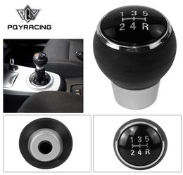 PQY Car 5 Speed Gear Head Shift Knob MT Handball For Mitsubishi Lancer EX EVO GTS ASX V3 V5 V6 Auto Parts Accessories PQYGSK911553744