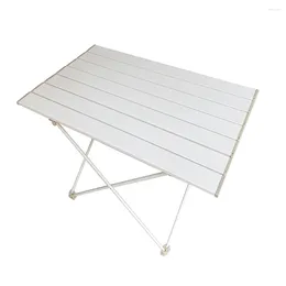 Camp Furniture Outdoor Barbecue Picnic Hiking Table Portable Foldable Dinner Desk White