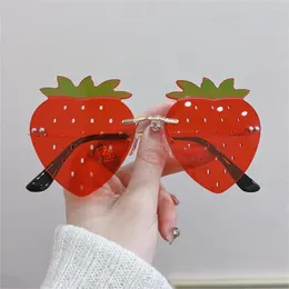 Outdoor Eyewear Sunglasses Durable Uv400 Glasses Strawberry Fashion Personality Comfortable Nose Support Clothing Accessories