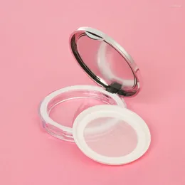 Storage Bottles 1PC Portable Loose Powder Compact Container With Mirror Empty Reusable Cosmetic Travel Small Makeup Box
