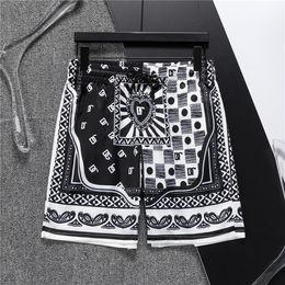 2024 Men's Shorts Designer Summer Leisure Sports Vacation Surfing Pants Fashion Quick drying Men's Beach Pants Black and White Letter Chain Print Asian Size M-XXXL