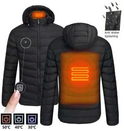 Men039s Jackets Heating Jacket Snow Coat Fashion USB Interface Exquisite Electronic Skinfriendly Hooded Winter 4XL7736731