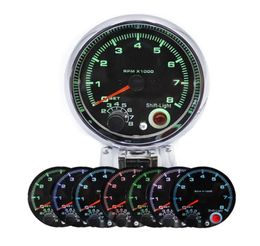 Universal 375039039 Car Tacho Rev Counter Gauge Tachometer W 7 seven colors LED RPM Light8694076