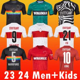 23 24 VfB StutTgartS football jersey GUIRASSY MILLOT PFEIFFER MVUMPA KASTANARAS MASSIMO ZAGADOU BREDLOW 2023 2024 Men Uniforms Kids Kits Home Away Football Shirts