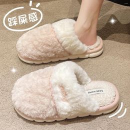 Slippers Cotton Men Winter Home Couple Non-Slip Wear-Resistant Lightweight Comfortable Women Shoes Personalized Deodorization