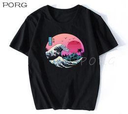 The Great Retro Wave Japan Anime Tshirt Ulzzang Harajuku Streetwear Cotton Camisetas Hombre Men Vaporwave Funny Cool T Shirt 3d5590045