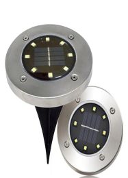 태양 정원 조명 IP65 방수 8 LED 태양 광 야외 지상 램프 조경 잔디밭 야드 계단 지하 야간 조명 홈 3942730