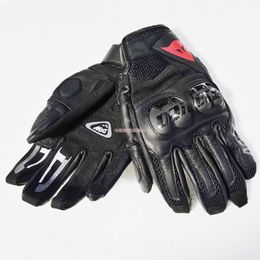 Aagv Gloves New Agv Carbon Fibre Riding Gloves Heavy-duty Motorcycle Racing Leather Anti Drop Waterproof Comfortable for Men and Women in Summer 5nqz