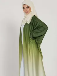 Ethnic Clothing Middle East Traditional Dubai Fashion Muslim Bat Sleeve Cardigan Loose Gradient Robe