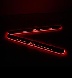 For Ford Fiesta 2009 2019 Acrylic Moving LED Welcome Pedal Car Scuff Plate Pedal Door Sill Pathway Light3197519